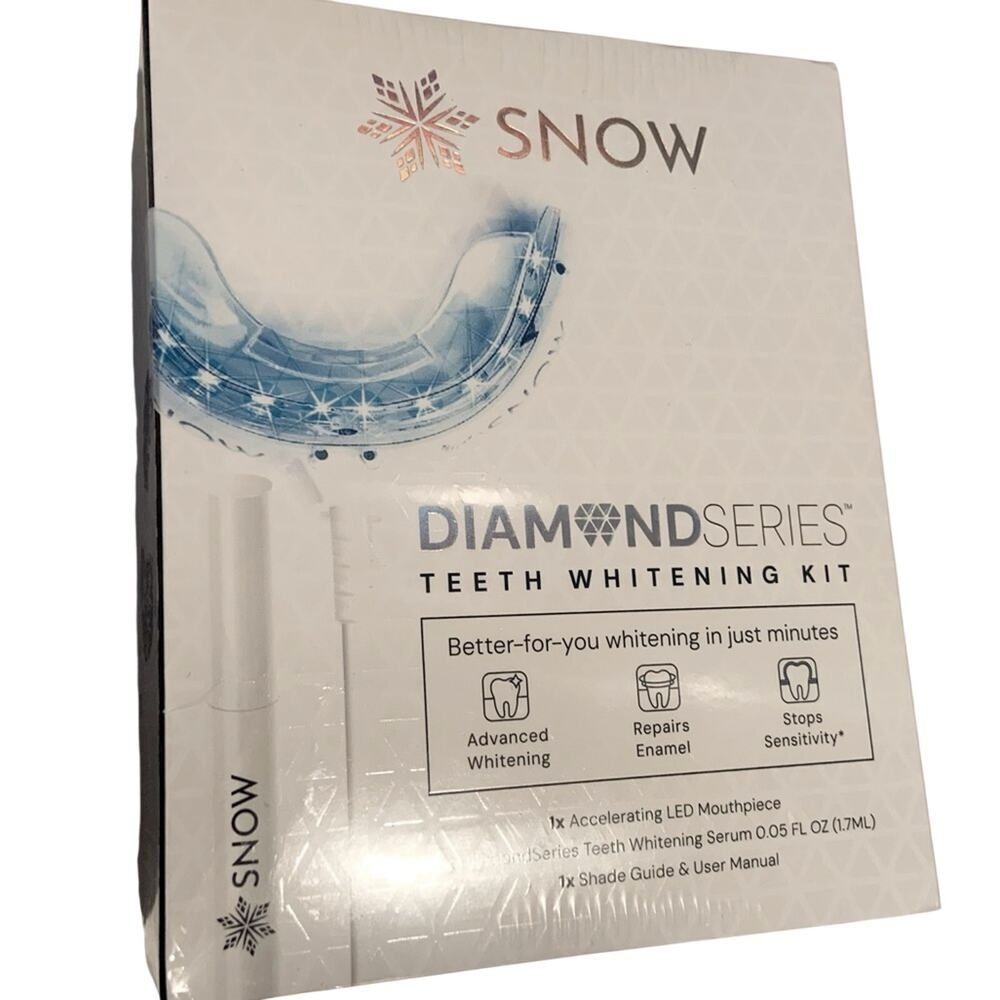 Snow Diamond Series Teeth Whitening Kit wLED Mouthpiece & Serum NEW